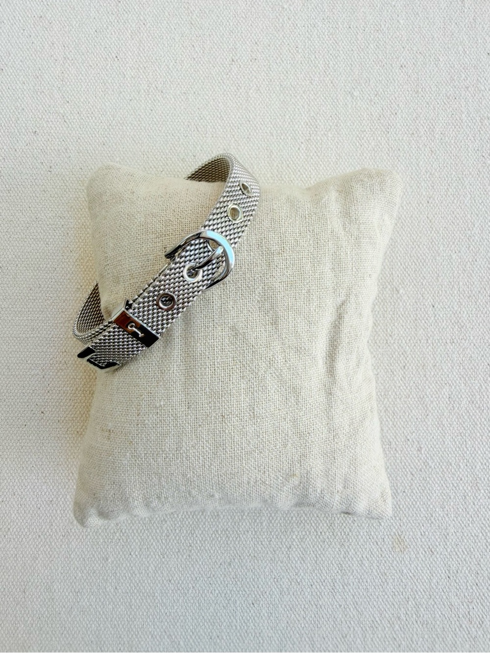 *Mesh Bracelet Band* Retired KEEP COLLECTIVE Buckle Clasp Silver